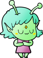 Cartoon Alien-Mädchen png