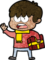 menino de desenho animado preocupado png