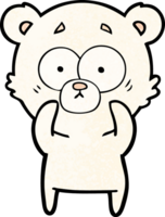 desenho de urso polar surpreso png