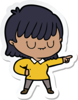 sticker of a cartoon woman png