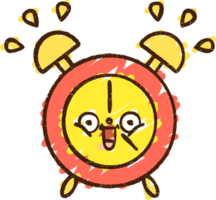 dibujo de tiza de reloj despertador png