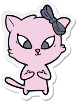 sticker of a cartoon cat png