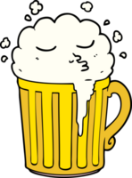 chope de bière de dessin animé png