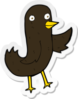 pegatina de un divertido pájaro de dibujos animados png