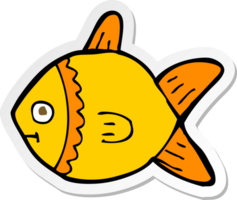 adesivo di un pesce cartone animato png