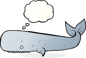 cartoon whale with thought bubble png