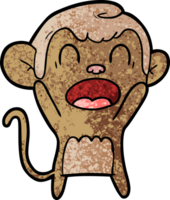 macaco de desenho animado gritando png