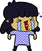 cartoon woman in tears png