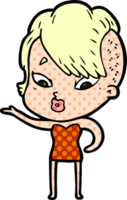 cartoon surprised girl png