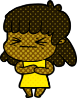 niña enojada de dibujos animados png