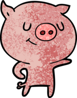 cerdo feliz de dibujos animados png