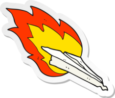 sticker of a cartoon paper plane crashing png