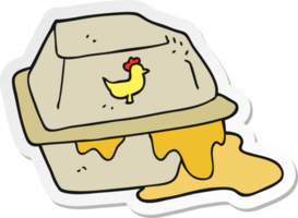 sticker of a cartoon greasy takeout png