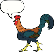 cartoon cockerel with speech bubble png