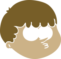 flat color style cartoon male face png