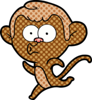 Cartoon überraschter Affe png