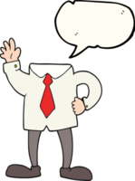 hand drawn speech bubble cartoon headless businessman png