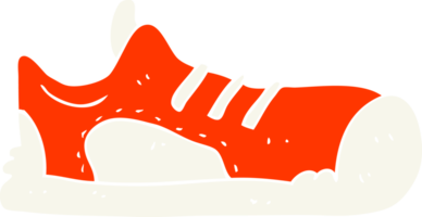 flat color illustration of sneaker png