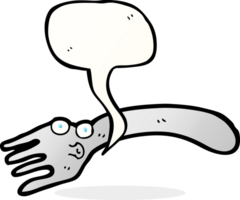 cartoon fork with speech bubble png