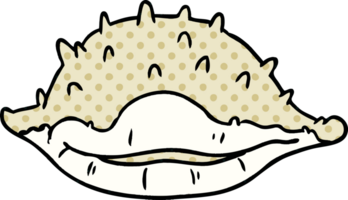 hand drawn cartoon doodle of a sea shell png