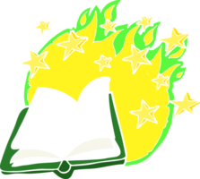 flat color illustration of magic spell book png