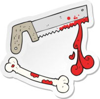 sticker of a cartoon surgeons saw png