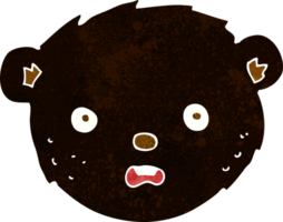 cartoon black bear face png