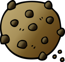 tecknad doodle chocolate chip cookie png