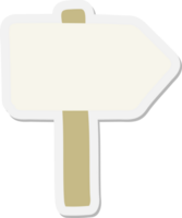 blank sign post sticker png