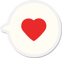 liefde hart in toespraak bubbel sticker png