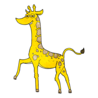 mano strutturato cartone animato giraffa png