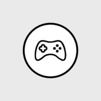 Minimal Gaming Symbol, Stream modern Games, Wireless Controller Icon vector