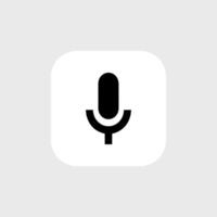 Record Microphone icon. The symbol microphone for web site. Illustration retro microphone for mobile apps. Pictogram Microphone. Minimalist icon. Sound concept icon vector