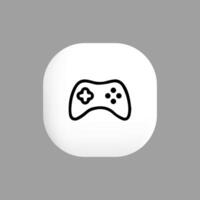 Minimal Gaming Symbol, Stream modern Games, Wireless Controller Icon vector