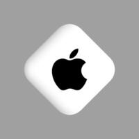 manzana icono en de moda plano estilo aislado en gris antecedentes. manzana icono página símbolo para tu web sitio diseño manzana icono logo, aplicación, ui manzana icono ilustración, vector