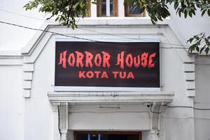 horror casa a kota tua Jacarta ciudad. Jacarta, Indonesia, mayo 1, 2024 foto