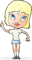 cartoon vrouw met idee png