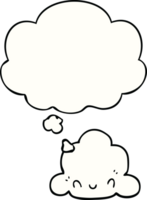 cartoon cloud with thought bubble png