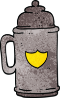 dessin animé doodle chope de bière traditionnelle png