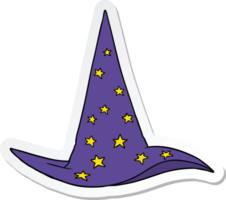 pegatina de un sombrero de mago de dibujos animados png