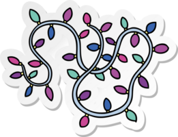 hand drawn sticker cartoon doodle of colourful lights png