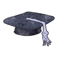 hand textured cartoon graduation cap png