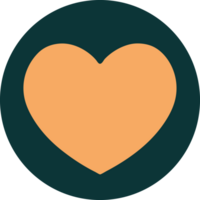 iconic tattoo style image of a heart png