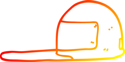 warm gradient line drawing of a cartoon cap png