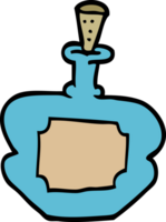 bouteille de parfum doodle dessin animé png