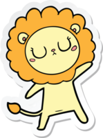 sticker of a cartoon lion png