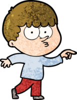 niño curioso de dibujos animados png