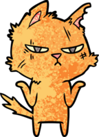 harte Cartoon-Katze png