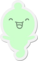 carino Halloween fantasma etichetta png