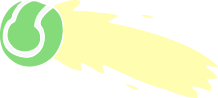 cartoon doodle flying tennis ball png